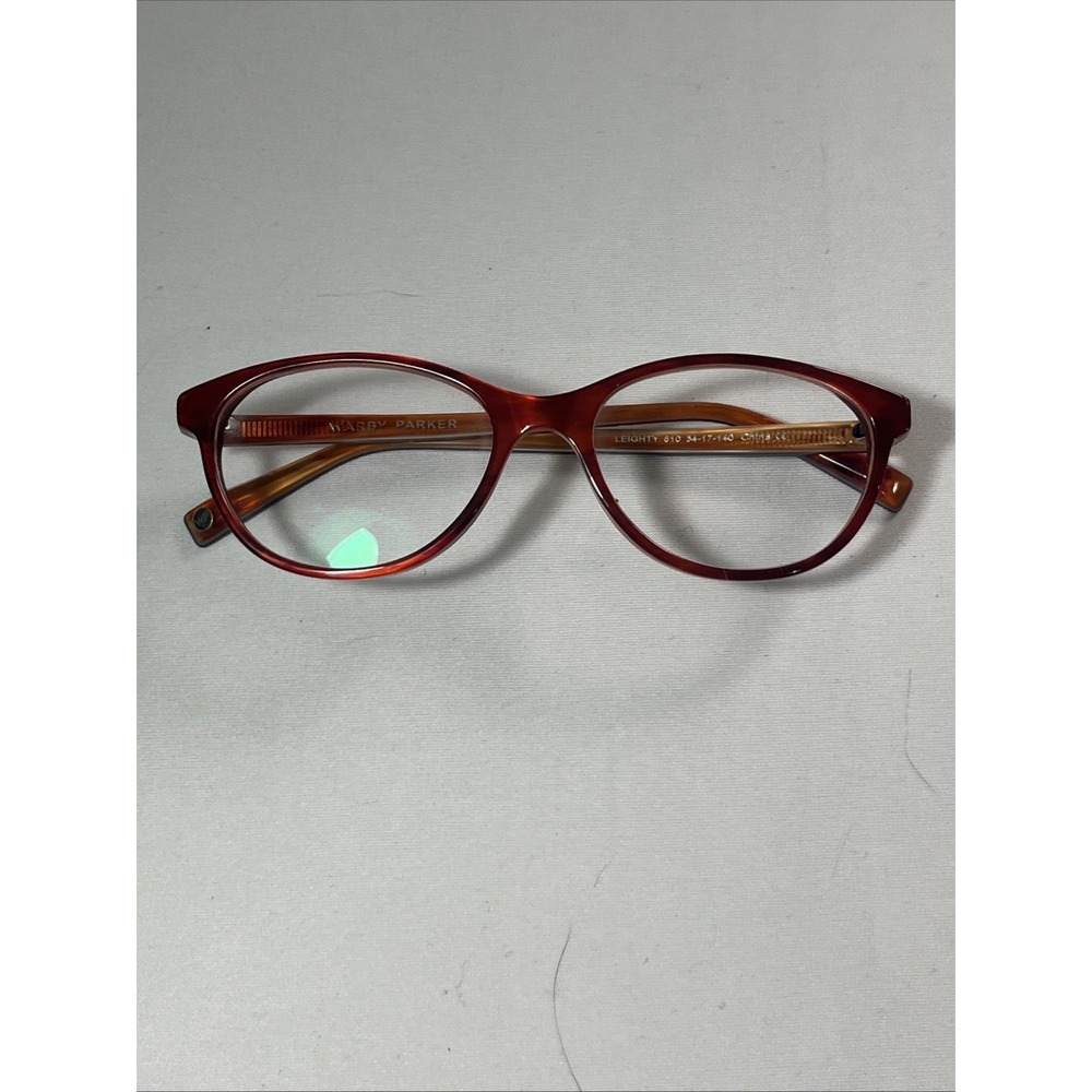 Warby Parker Leighty 610 Eyeglasses Frame Red Fusion 54-17-140 Used + Case